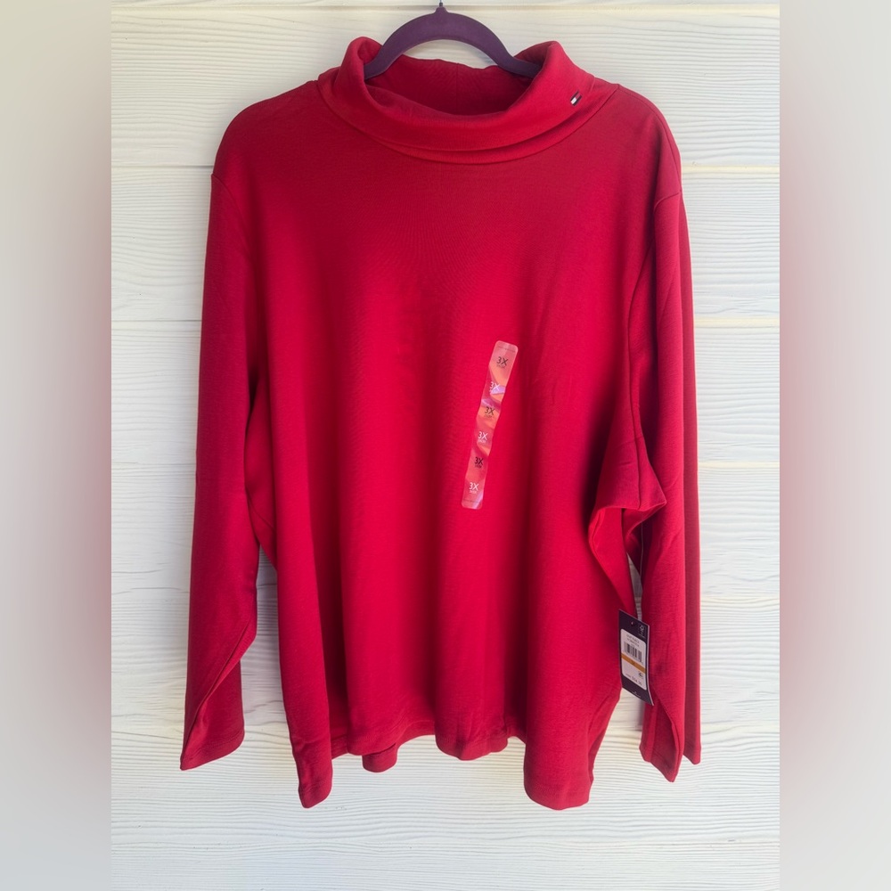 NWT Knit Turtleneck Top Shirt Tunic Stretch Sz 3X Beautiful and Trendy Soft
